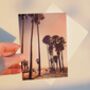 California Palm Tree Sunset Beach Birthday Card, thumbnail 5 of 6