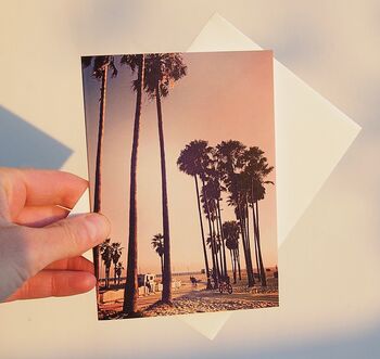 California Palm Tree Sunset Beach Birthday Card, 5 of 6