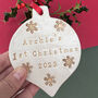 Personalised First Christmas Bauble Decoration, thumbnail 3 of 7