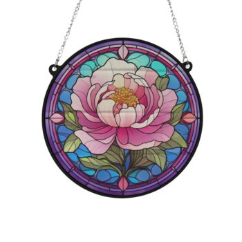 Peony Stained Glass Effect Suncatcher, 6 of 6