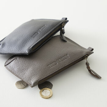 Fair Trade Classic Leather Zip Coin Purse, 3 of 11
