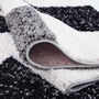 The Rugs Geometric Shaggy Rug Grey Checkered Rug, thumbnail 6 of 12
