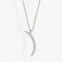 Gold Or Silver Women’s Dainty Crescent Moon Necklace, Celestial Jewellery Gift For Her, thumbnail 4 of 5