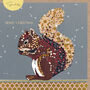 Festive Squirrel Card, thumbnail 1 of 2