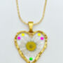 Heart Earrings With Daisies In Gold Or Silver, thumbnail 7 of 11
