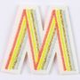 Neon Alphabet Fabric Iron On Patch, thumbnail 5 of 9