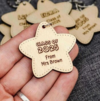 Personalised “Class Of 2026” School Leaver Keyring – Engraved Student Gift, 2 of 6