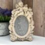 Angel 5x3.5 Inch Oval Photo Frame Distressed Off White Gift, thumbnail 2 of 10