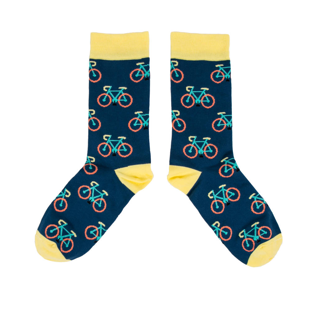 mens bicycle print sock by maik | notonthehighstreet.com