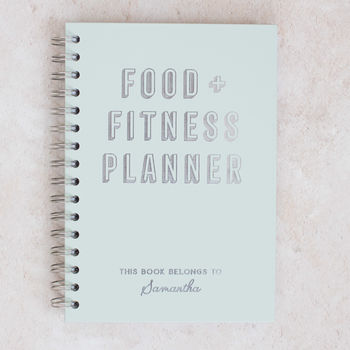 Personalised Gold Foil Food And Fitness Planner, 8 of 12