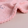 Personalised Dusty Pink Honeycomb Baby Blanket, thumbnail 3 of 9