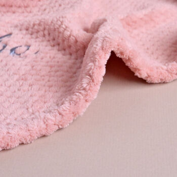 Personalised Dusty Pink Honeycomb Baby Blanket, 3 of 9