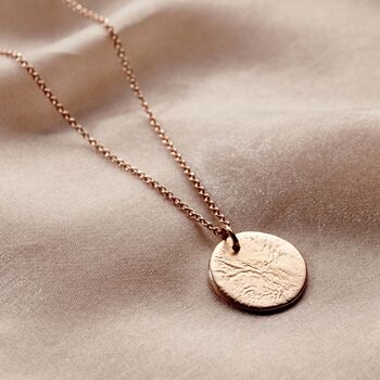 Personalised Molten Texture Disc Necklace, 6 of 9