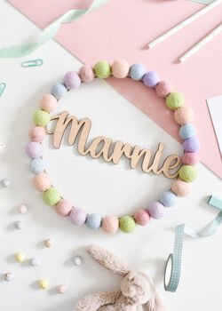 Personalised Name Hoop Wreath, 4 of 6