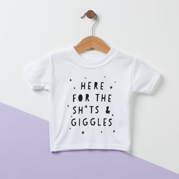 Here For The Sh*Ts And Giggles Kid's T Shirt, 4 of 9
