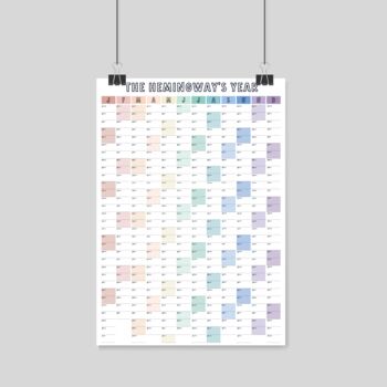 Personalised 2025 Wall Calendar | A2 A1 Colourful Planner, 2 of 2