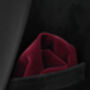 Mens Burgundy Red Velvet Bow Tie And Pocket Square, thumbnail 3 of 4