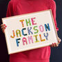 Patchwork Personalised Family Typography Print, thumbnail 2 of 4
