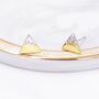 Sterling Silver Fuji Mountain Stud Earrings With 18ct Gold Coating, thumbnail 4 of 12