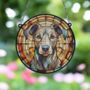 Greyhound Grey Stained Glass Effect Suncatcher, thumbnail 2 of 3