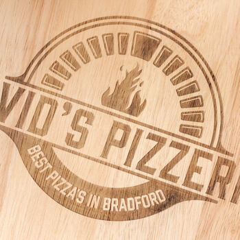 Personalised Pizzeria Chopping Serving Paddle Board, 3 of 3