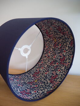 Navy Lampshade With Ditsy Floral Print, 2 of 8