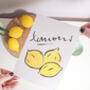 'Lemon' Illustrated Wall Art Print, thumbnail 1 of 7