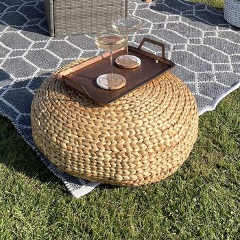 Wicker Pouffe Cushion, 2 of 6