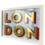 London Gold Leaf On Glass Retro Sign, thumbnail 2 of 4