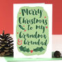 Merry Christmas Grandparents Card, thumbnail 1 of 5