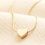 Stainless Steel Mini Heart Pendant Necklace In Gold, thumbnail 1 of 4