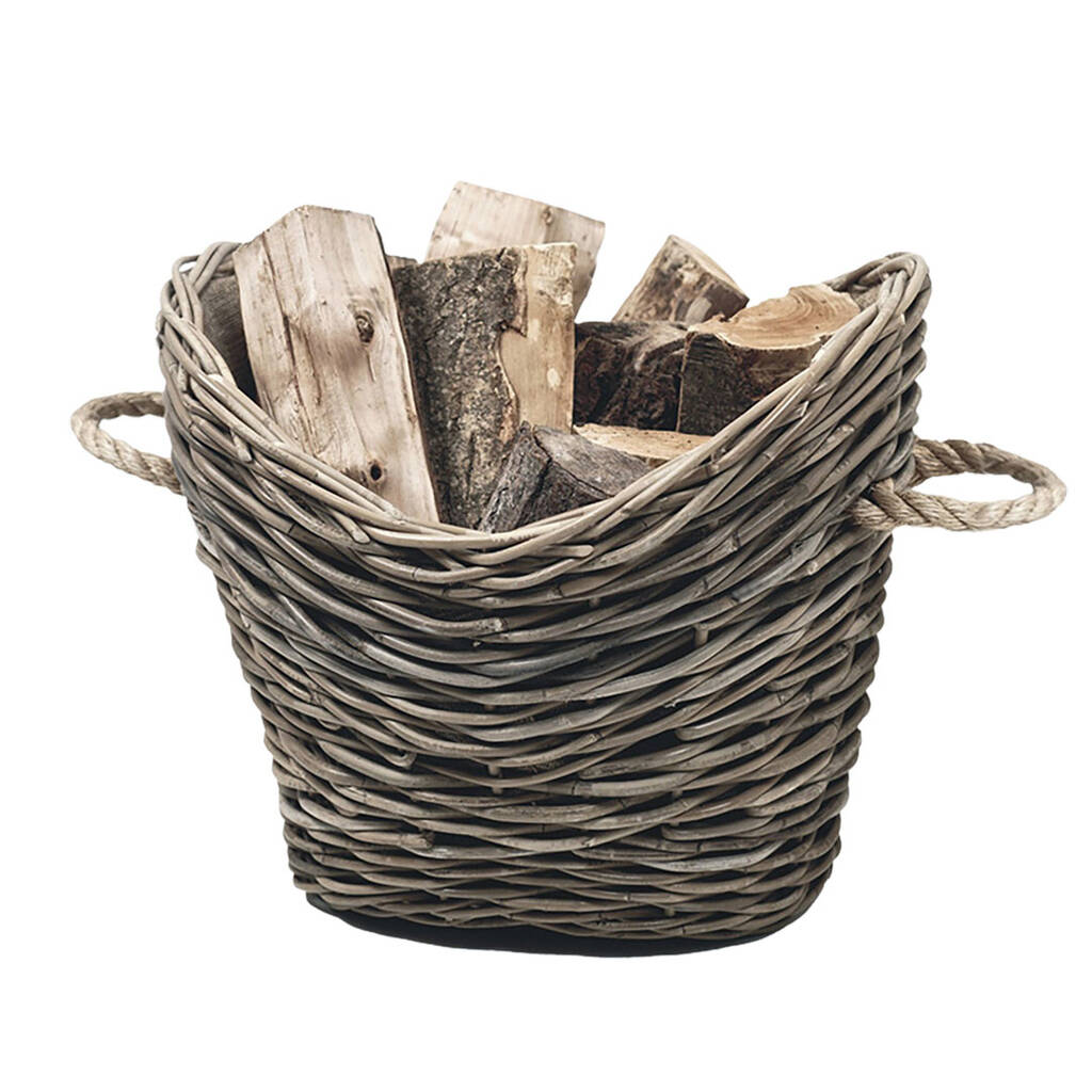 Wicker Log Basket Oval By Lime Lace