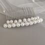 Pearl Bridal Hair Comb For Weddings, thumbnail 8 of 13