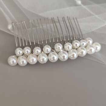 Pearl Bridal Hair Comb For Weddings, 8 of 13