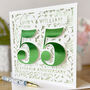 Personalised Emerald 55th Wedding Anniversary Card, thumbnail 2 of 4
