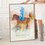Custome Watercolor Horse Portrait Gift For Horse Owners, thumbnail 3 of 7