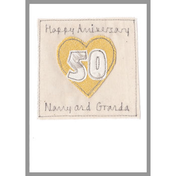 Personalised Golden 50th Wedding Anniversary Card, 9 of 12