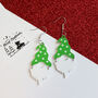 Christmas Star Hat Gnome Gonk Earrings, thumbnail 3 of 5