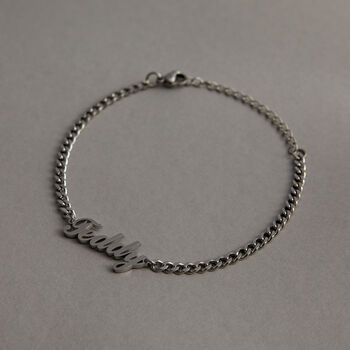 Personalised Custom Name Chain Bracelet, 8 of 9