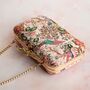 Mumbai Dreams Printed Nude Pink Bird Clasp Clutch, thumbnail 4 of 5