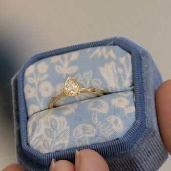 Oak Leaf Engagement Ring With Lab Grown Diamond, 3 of 5