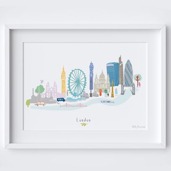London Landmarks Skyline Cityscape Art Print, 2 of 2