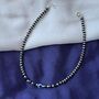 925 Silver Black Bead Evil Eye Payal Anklet, thumbnail 5 of 5