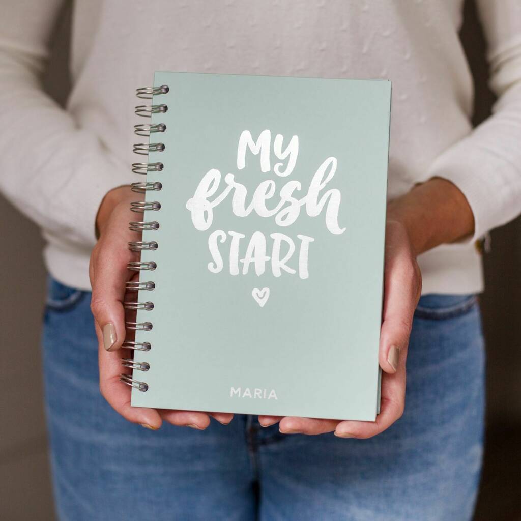 Personalised 'My Fresh Start' Foil Notebook, 1 of 9