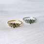 Ombre Green Tourmaline Ring In Sterling Silver, thumbnail 9 of 12