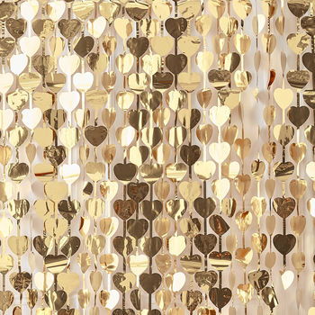Gold Foil Heart Backdrop Bunting Decoration, 2 of 3