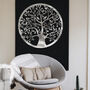 Mystery Metal Tree Of Life Round Modern Room Wall Art, thumbnail 1 of 12