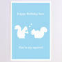 Personalised Squirrel Birthday Card, thumbnail 4 of 7