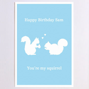 Personalised Squirrel Birthday Card, 4 of 7
