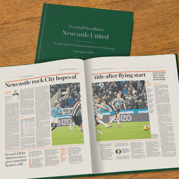 Newcastle Personalised Football Telegraph Book, 11 of 12